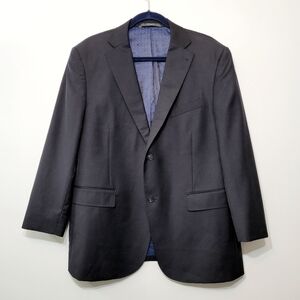 Zanetti Men's Navy Blue Button Up Blazer Size 42S